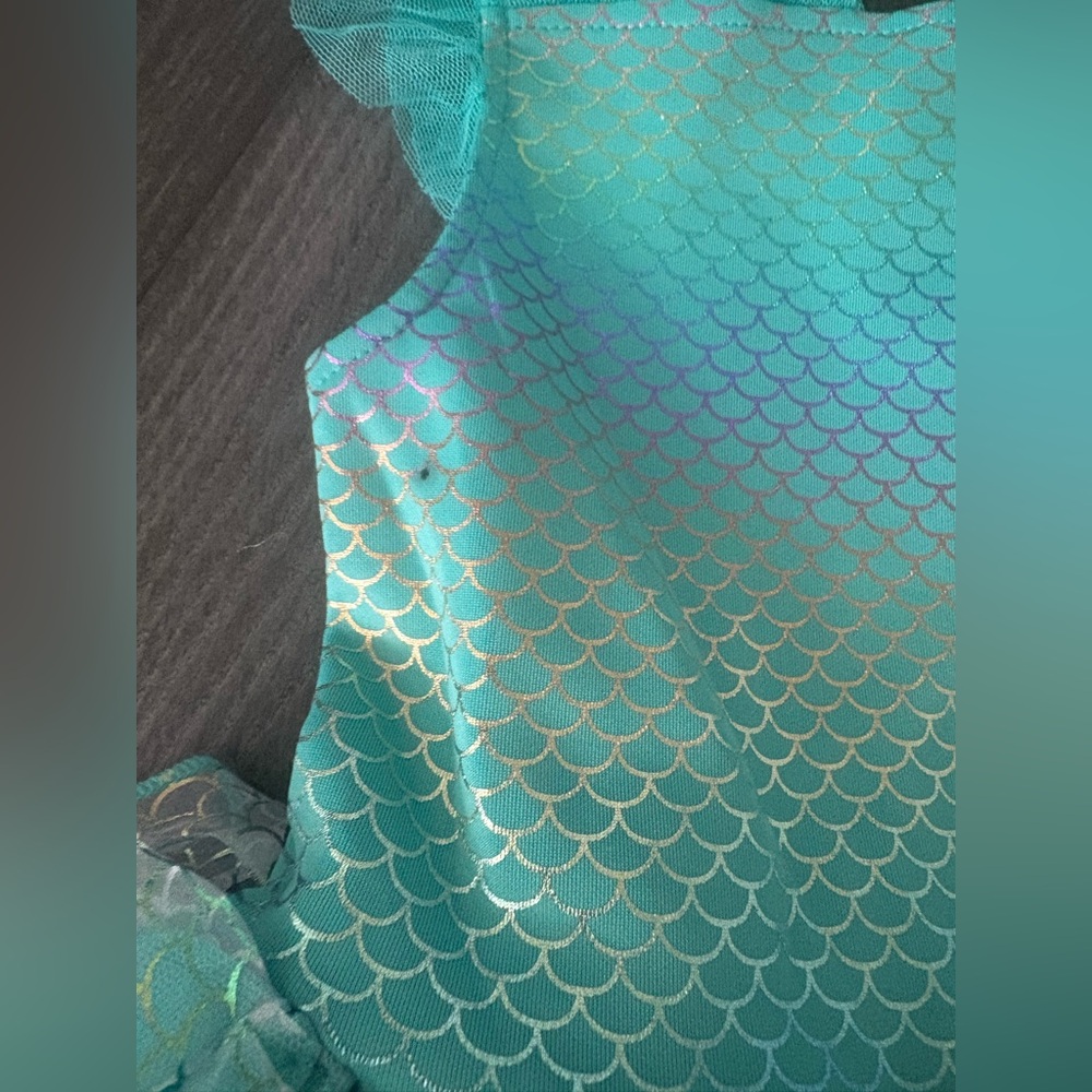 Disney Little Mermaid Girls Dress/Costume - Turquoise. Size S (6/6X) - Picture 5 of 5